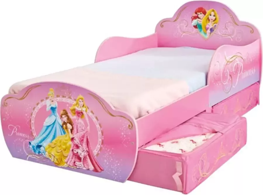 Disney Peuterbed met lades Princess roze 142x59x77 cm WORL660016