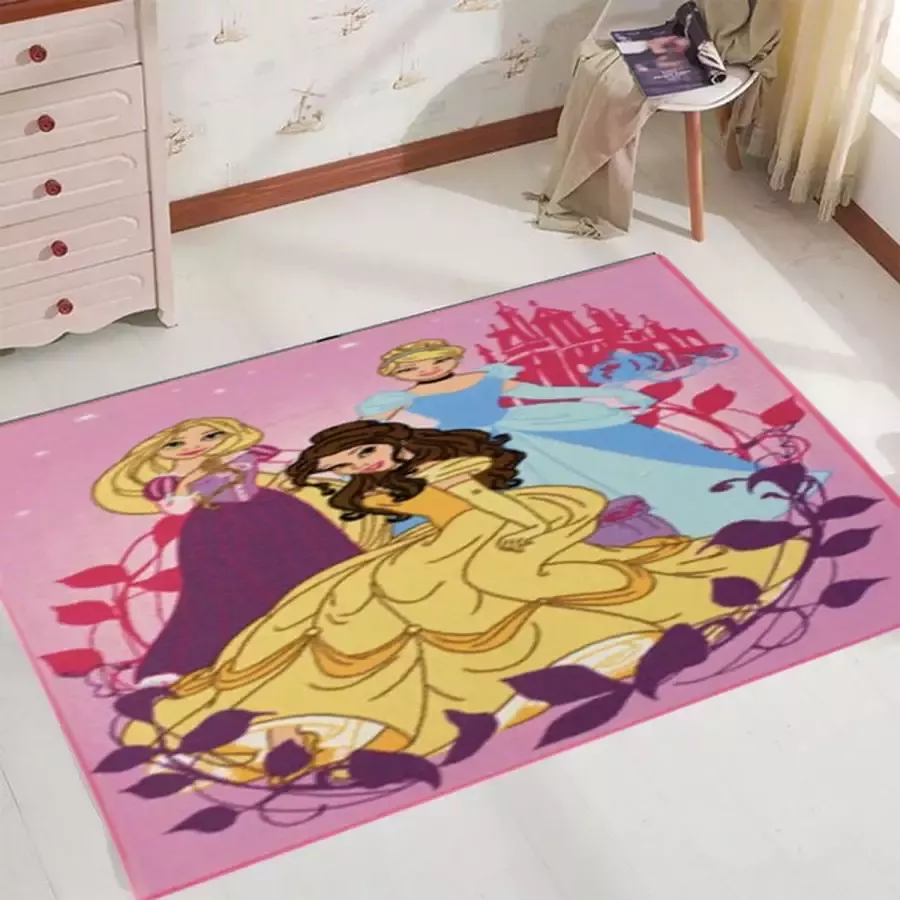 Disney Princess Strong Hearts Speelkleed 95x133 cm Officieel gelicentieerd Roze Vloerkleed Speeltapijt