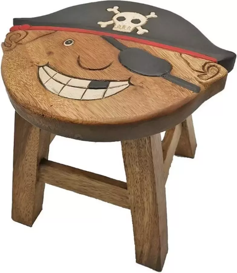 DIt & Dat &zo Kinderkruk Piraat Hout 25 cm hoog Handgemaakt Uniek Sinterklaas Kerst Geboorte Kraamcadeau Baby Kind