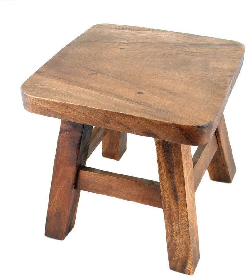 Dit & Dit &zo Krukje Opstapje Afstapje Kinderkruk Hout Bruin Naturel L25xB25xH25 cm