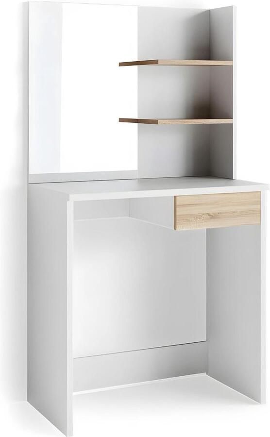 DiverseDeals Toilettafel Kaptafel met Spiegel Make up Tafel Toilettafel met Lade Moderne Kaptafel 40 x 75 x 140