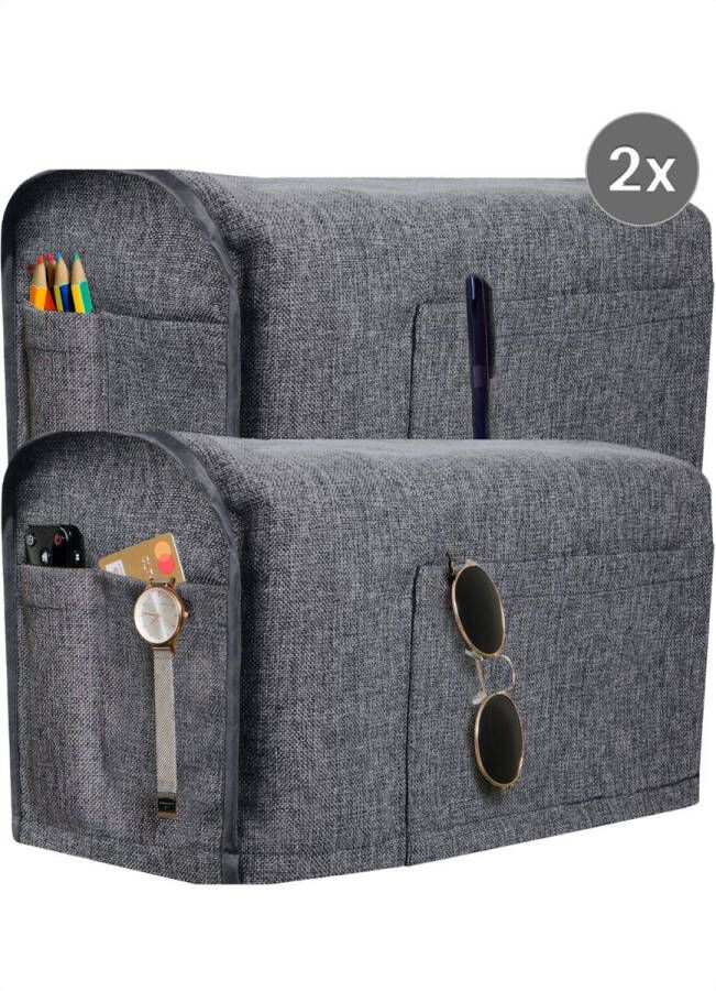 Divineness bankhoes Armleuning bescherming hoezen Twee stuks Warm Grijs