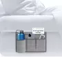 Divineness bedside pocket verlengde flap bed organizer grijs - Thumbnail 2