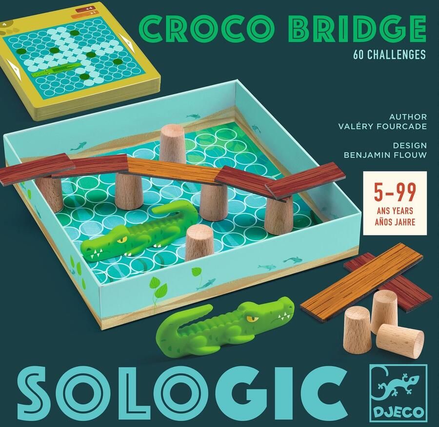 Djeco houten speelgoed Croco Bridge FSC 100% duurzaam