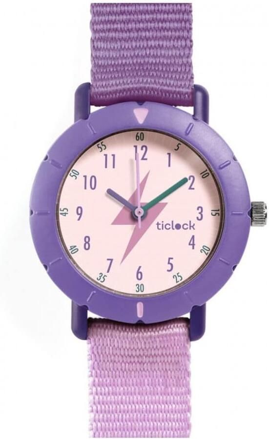 Djeco sporthorloge Purple Flash schokbestendig en waterdicht