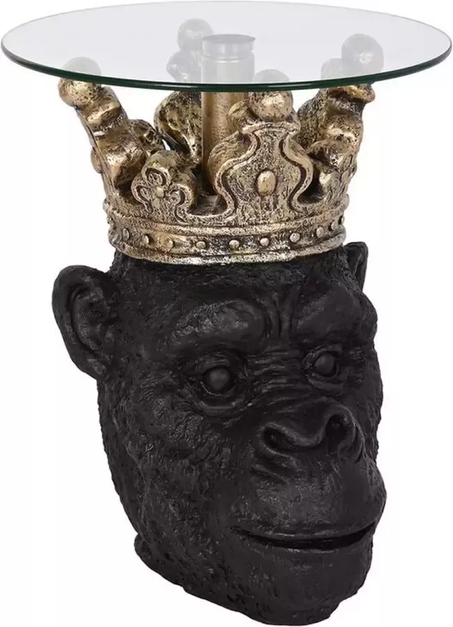 DKD Home Decor Bijzettafel Aap Kristal Magnesium (40 x 44 x 50 cm)