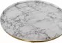 DKD Home Decor Bijzettafel Gouden Aluminium Wit Marmer (51 x 51 x 51 cm) - Thumbnail 2