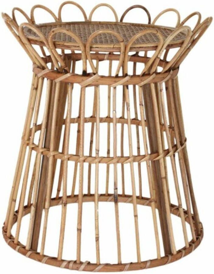 Maison de france Bijzettafel DKD Home Decor Kristal Bruin Rotan Tropisch (42 x 42 x 45 cm)