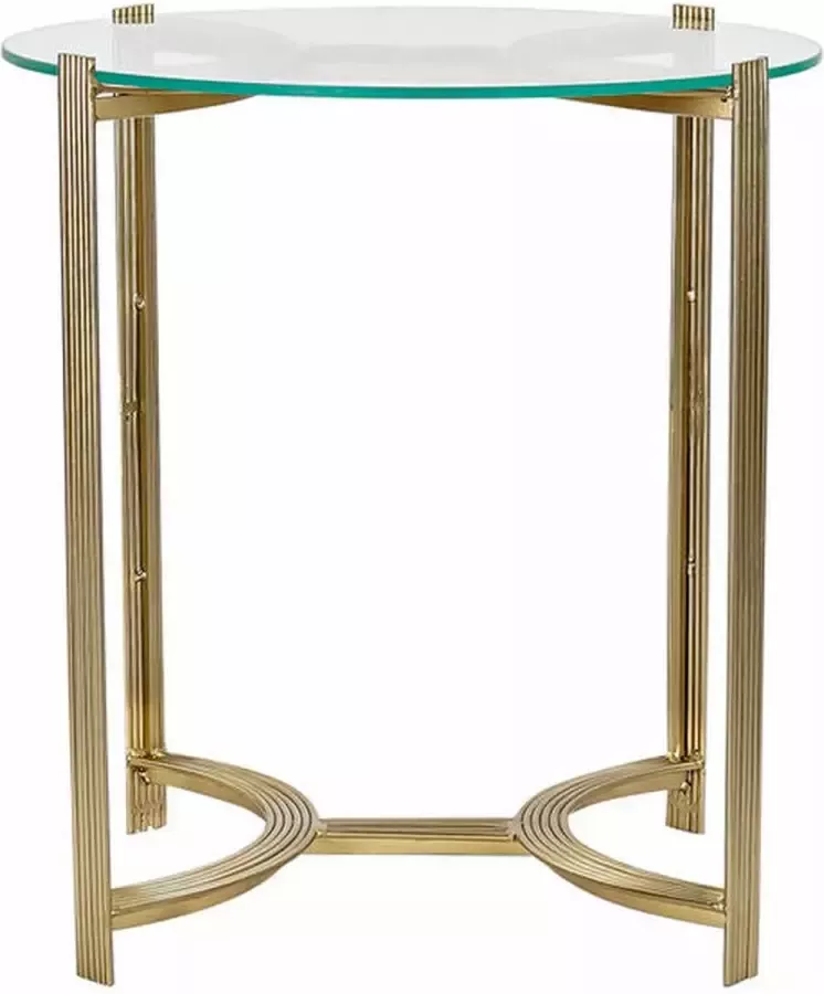 DKD Home Decor Bijzettafel Kristal Gouden Staal (44 x 44 x 48 cm)