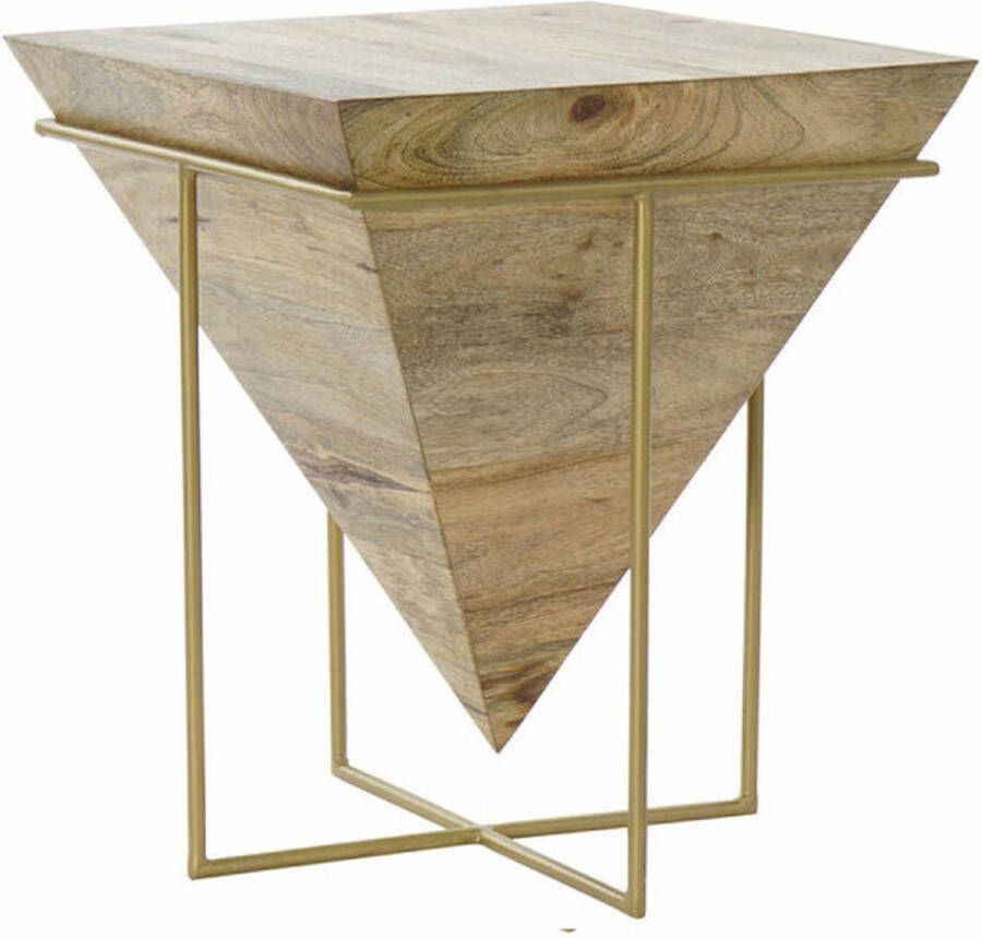 DKD Home Decor Bijzettafel Metaal Mangohout (40 x 40 x 45 cm)