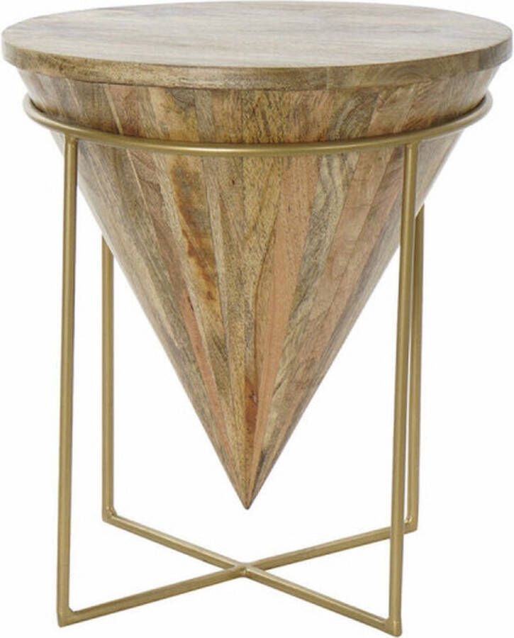 DKD Home Decor Bijzettafel Metaal Mangohout (40 x 40 x 45 cm) - Foto 2