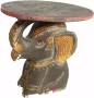 DKD Home Decor Bijzettafel Olifant Mangohout (39 x 39 x 40 cm) - Thumbnail 1