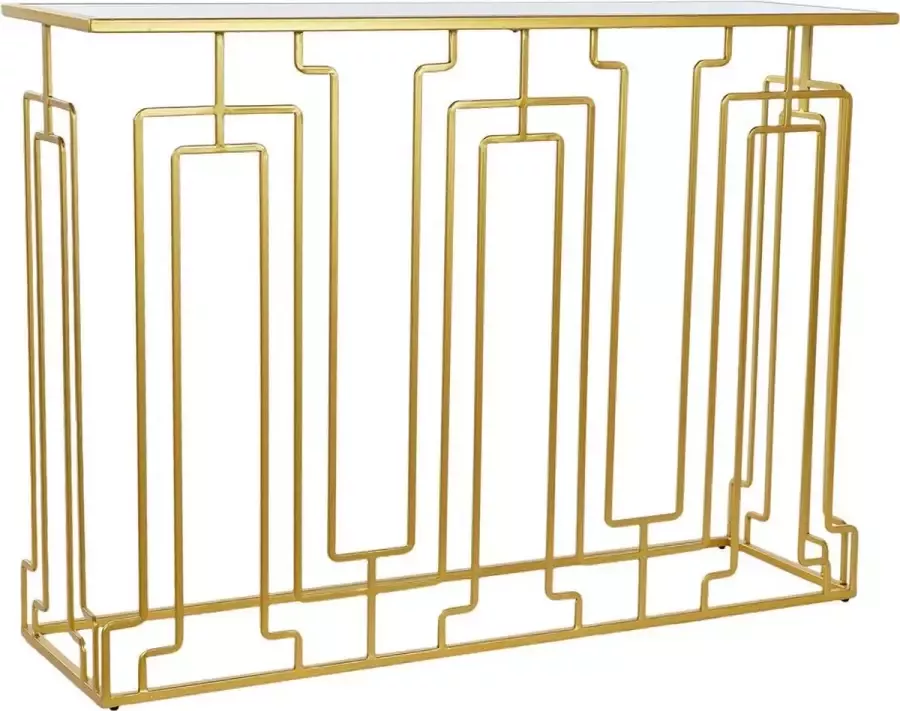 DKD Home Decor Bijzettafel Spiegel Gouden Metaal (110 x 32 x 79 cm)