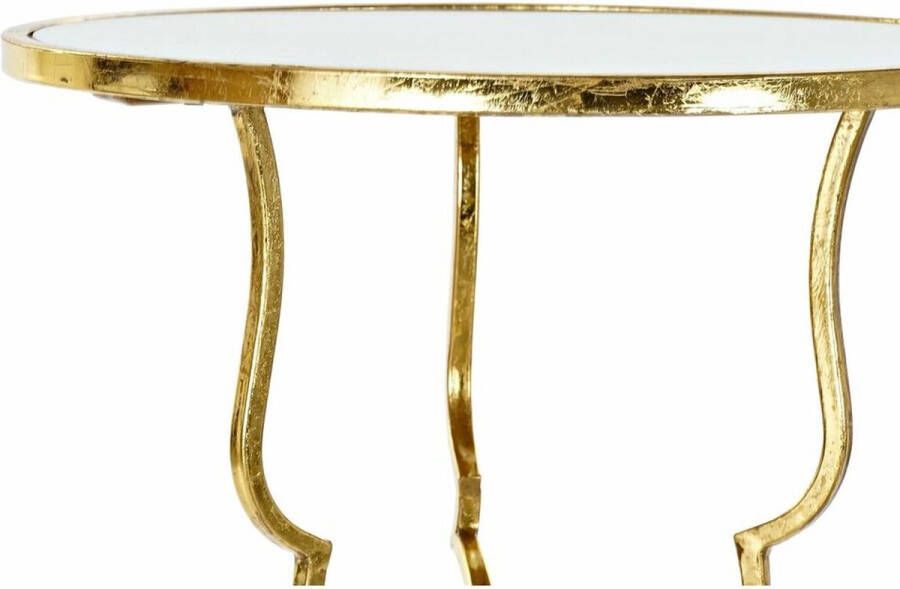 DKD Home Decor Bijzettafel Spiegel Gouden Metaal (41 x 41 x 64 cm)