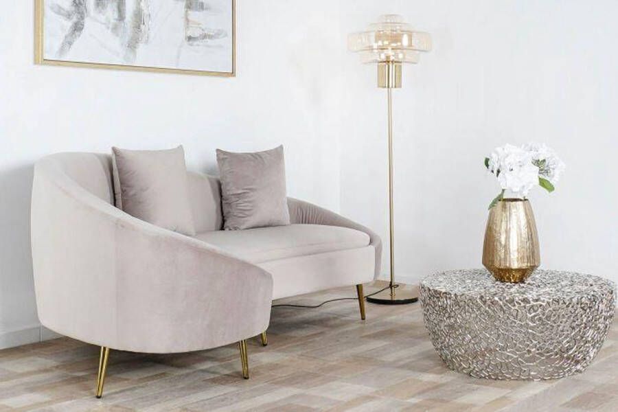 DKD Home Decor Bijzettafel Zilverkleurig Aluminium Plastic 76 x 76 x 33 cm