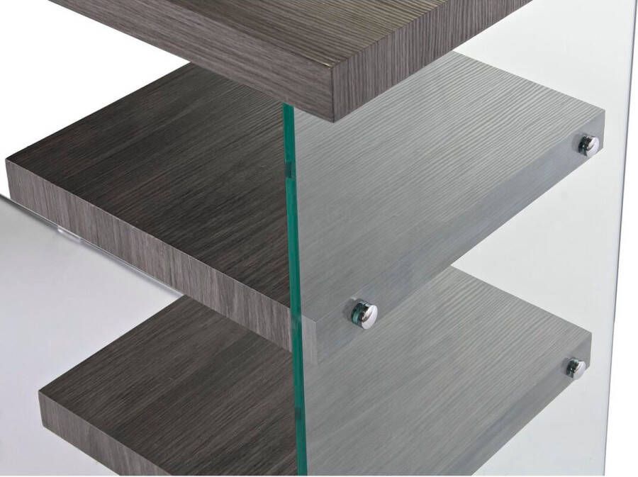 DKD Home Decor Bureau Kristal Grijs Transparant MDF Gehard glas (120 x 50 x 76 cm) - Foto 2