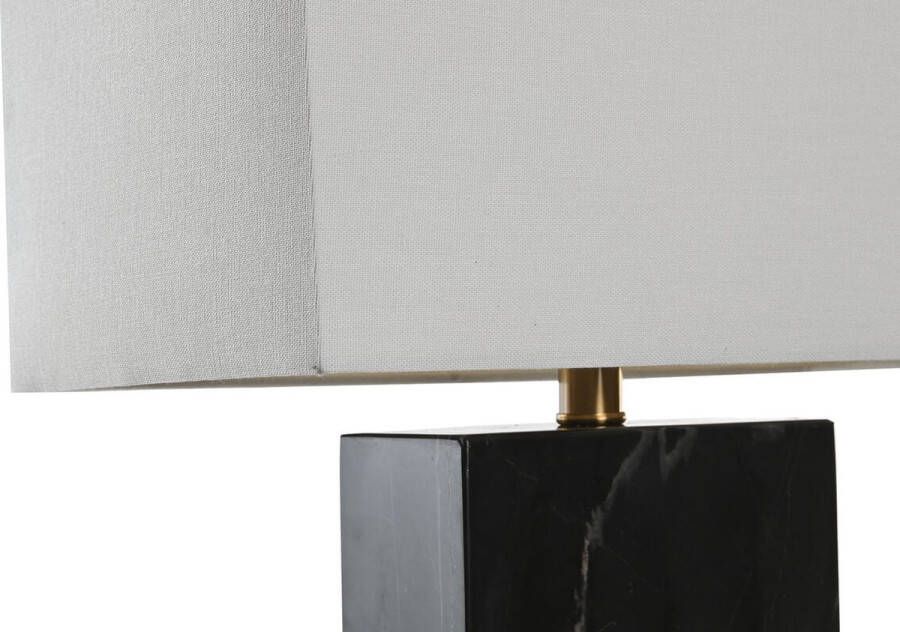 DKD Home Decor Bureaulamp 40 x 23 x 58 cm Zwart Gouden Metaal Wit 220 V 60 W