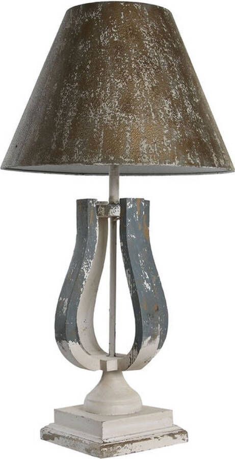 DKD Home Decor Bureaulamp 44 5 x 44 5 x 83 5 cm Spar Blauw Gouden Metaal Wit 220 V 50 W