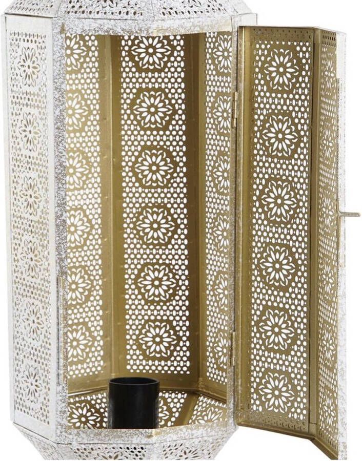 DKD Home Decor Bureaulamp Gouden Metaal Wit 220 V 50 W Arabisch (17 x 17 x 54 cm)