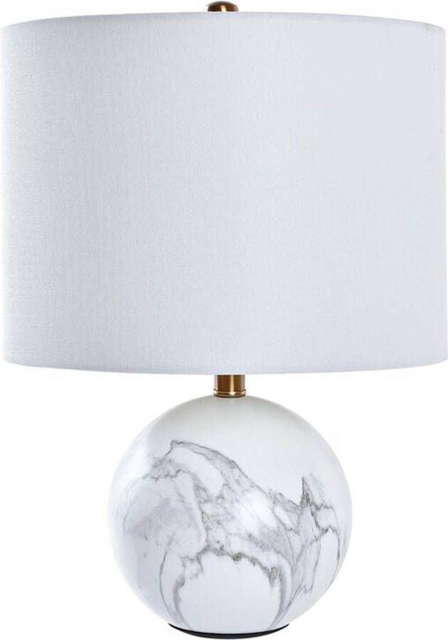 DKD Home Decor Bureaulamp Gouden Wit 220 V 50 W Modern (36 x 36 x 52 cm)