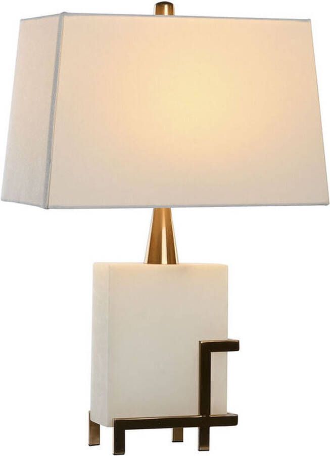 DKD Home Decor Bureaulamp Wit Gouden Metaal 60 W 220 V 40 x 23 x 62 cm