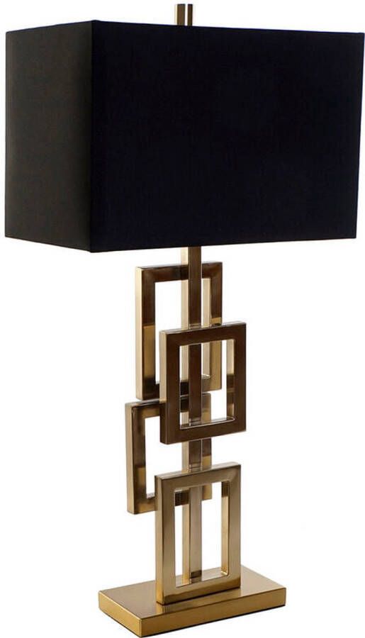 DKD Home Decor Bureaulamp Zwart Gouden Metaal 60 W 240 V 38 x 23 x 78 cm