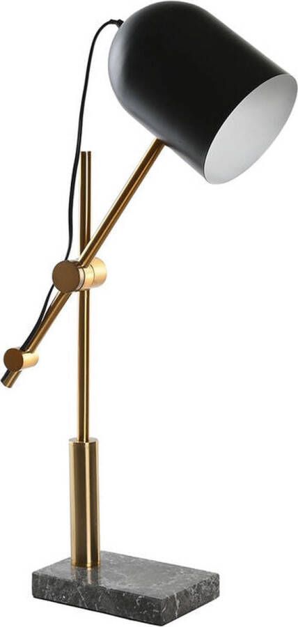 DKD Home Decor Bureaulamp Zwart Grijs Gouden Metaal 220 V 60 W 45 x 45 x 70 cm