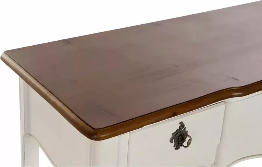 Maison de france Console DKD Home Decor Wit Bruin Paulownia hout (110 x 40 x 79 cm)