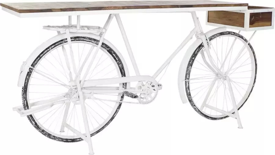 DKD Home Decor Console 187 x 54 x 90 cm Natuurlijk Metaal Hout Wit