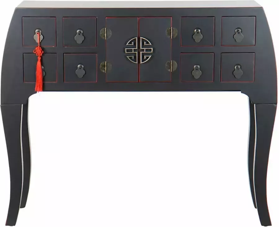 DKD Home Decor Console Blauw Rood Spar Hout MDF (98 x 26 x 80 cm)