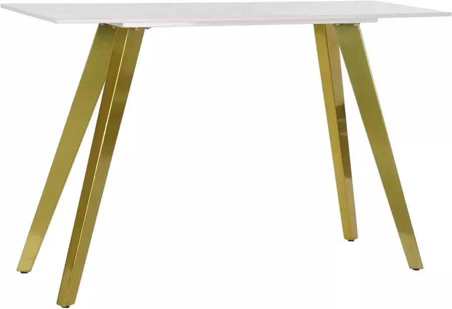 DKD Home Decor Console Keramisch Gouden Metaal Wit Modern (120 x 40 x 76 cm)