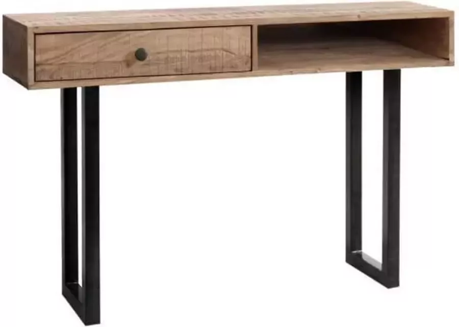 DKD Home Decor Console Metaal Mangohout (118 x 30 x 75 cm)