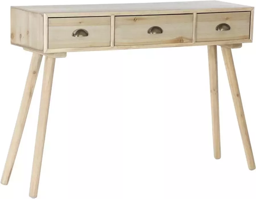 DKD Home Decor Console Natuurlijk Hout MDF Licht Roze Marineblauw (110 x 30 x 78 cm)
