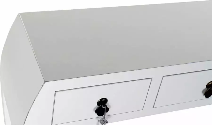 DKD Home Decor Console Spar Zilverkleurig Wit Hout MDF 96 x 26 x 80 cm - Foto 2