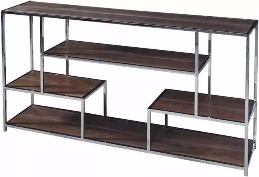 DKD Home Decor Console Zilver Staal Hout MDF (190 x 40 x 96 cm)