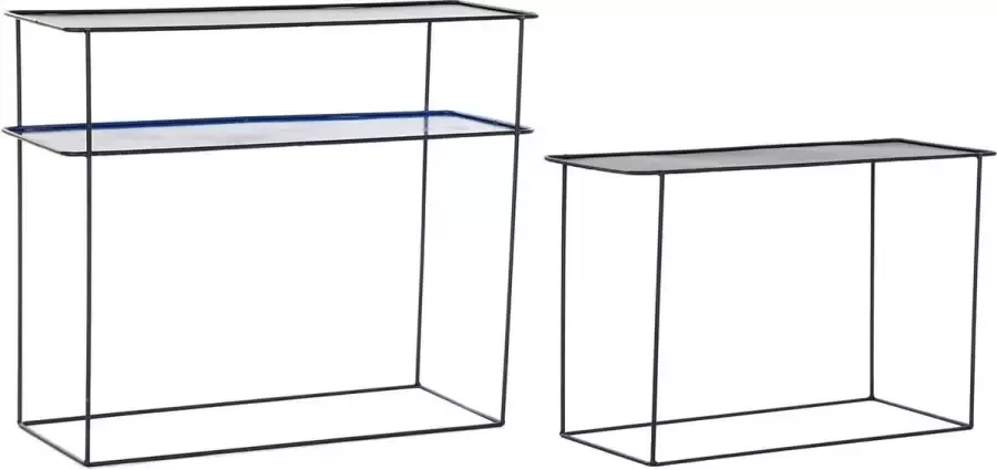 DKD Home Decor Console Zwart Blauw Metaal Modern (70 x 27 x 45 cm) (2 Stuks) - Foto 3