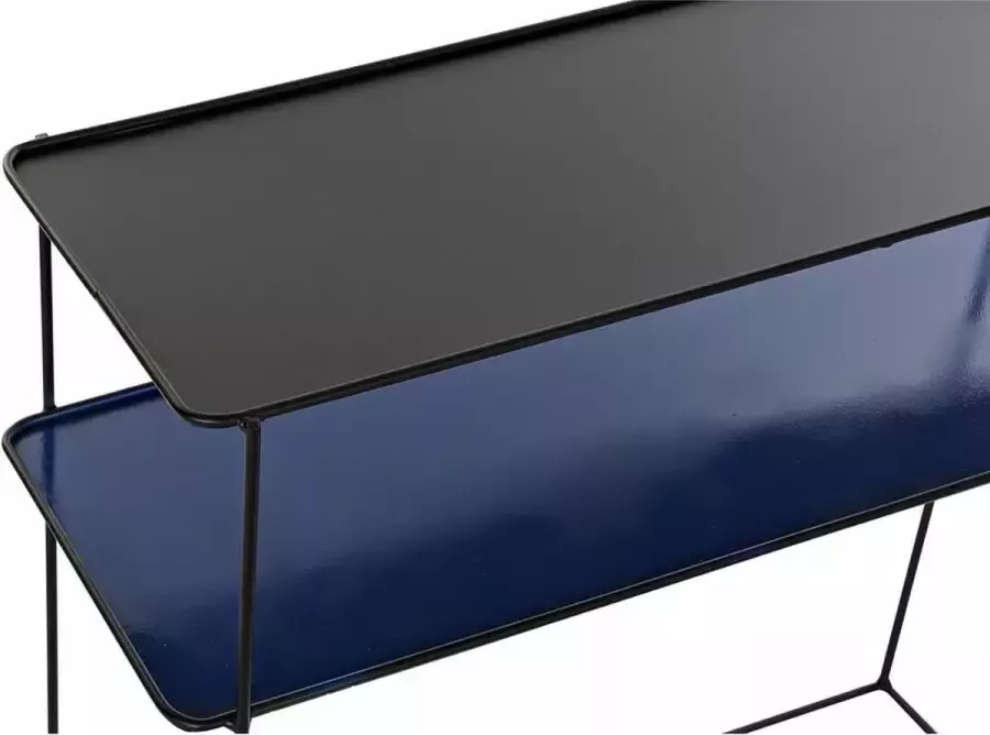 DKD Home Decor Console Zwart Blauw Metaal Modern (70 x 27 x 45 cm) (2 Stuks)