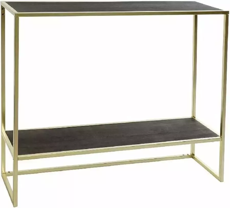DKD Home Decor Console Zwart Gouden Metaal Hout MDF (90 x 25 x 75 cm)