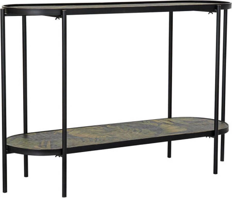 DKD Home Decor Console Zwart Metaal MDF Groen Tropisch (120 x 41 x 80 cm)