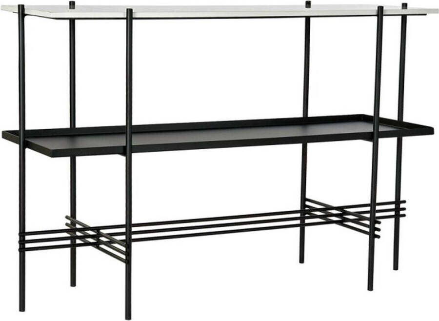 DKD Home Decor Console Zwart Metaal Wit Marmer Modern (120 x 40 x 80 cm) - Foto 2