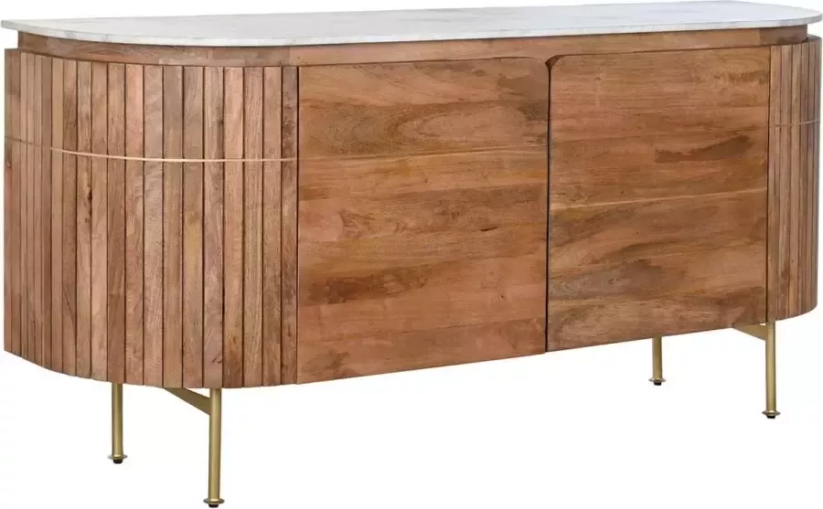 DKD Home Decor Dientafel 160 x 45 x 78 cm Bruin Wit Marmer Mangohout