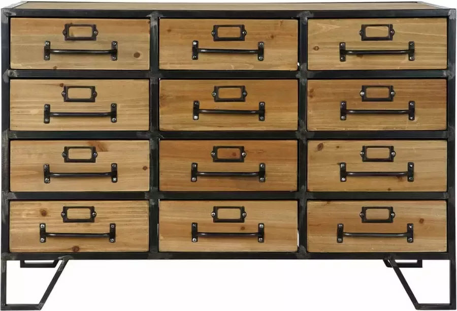 DKD Home Decor Dientafel Bruin Zwart Metaal Hout (90 x 38 x 61 cm) - Foto 2