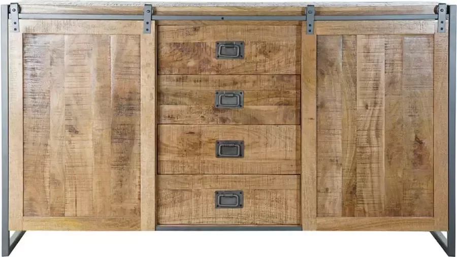 DKD Home Decor Dientafel Metaal Mangohout (160 x 45 x 88 cm)