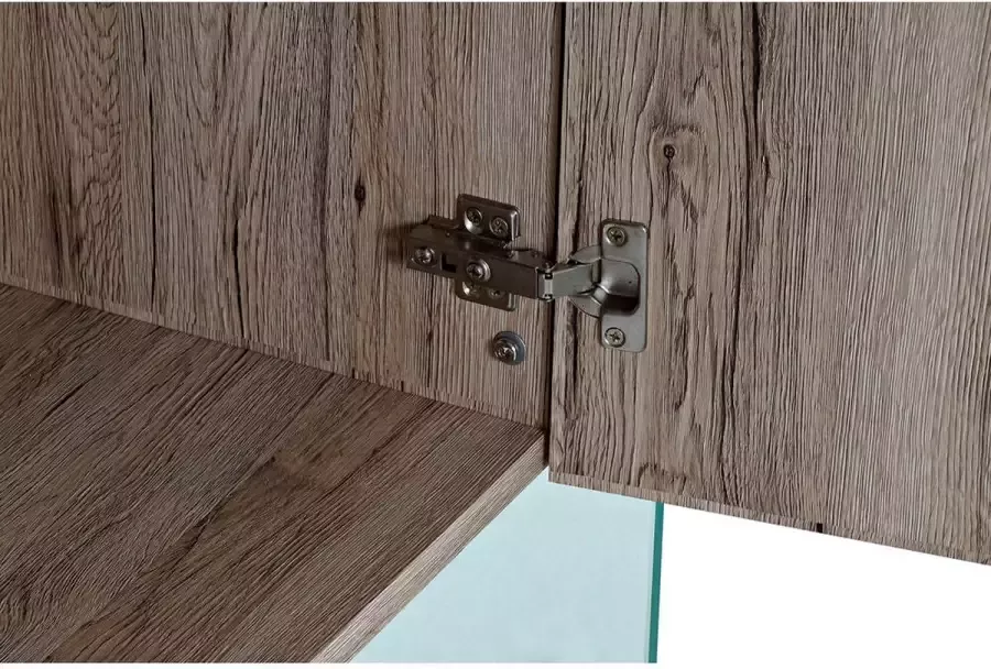 DKD Home Decor Dientafel Natuurlijk MDF Gehard glas (120 x 44 x 120 cm) - Foto 2