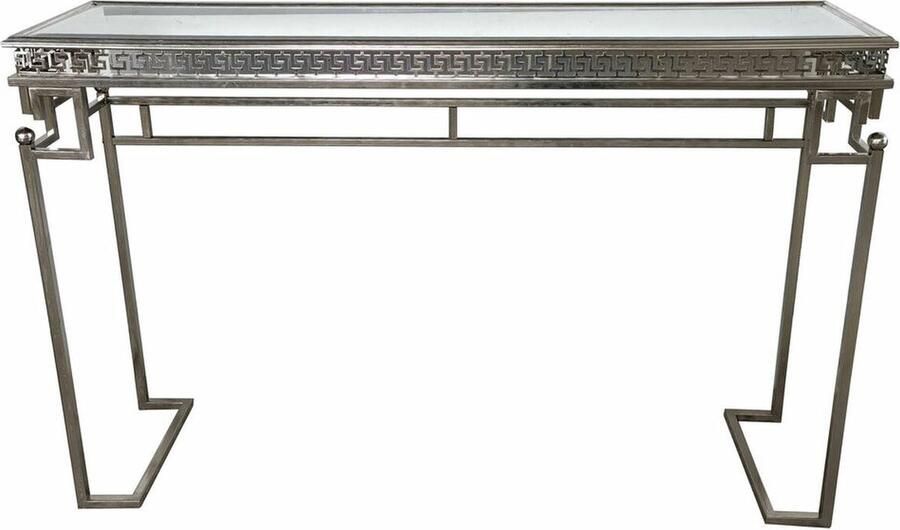 DKD Home Decor Bijzettafel 117 x 31 x 75 cm Spiegel Zilverkleurig Metaal Hout MDF