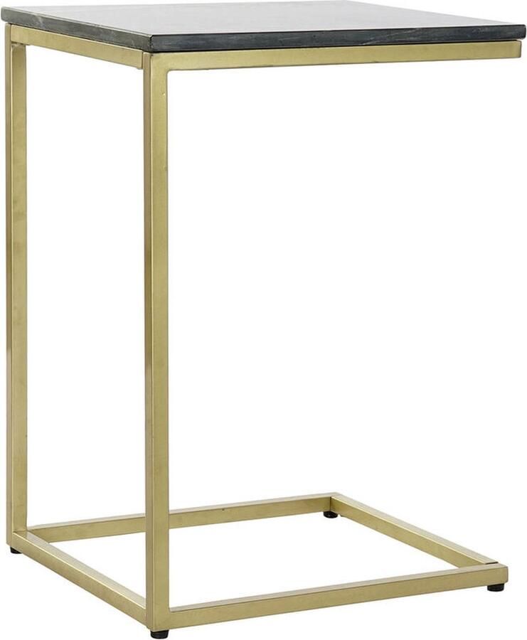 DKD Home Decor Bijzettafel 40 x 46 x 65 cm Zwart Gouden Marmer Ijzer