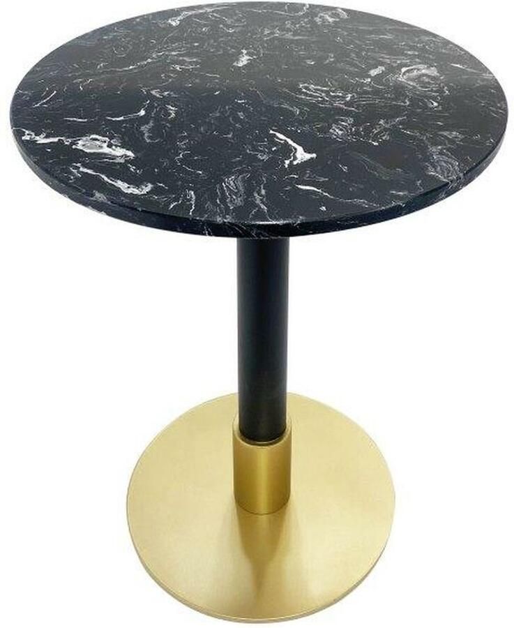 DKD Home Decor Bijzettafel 45 x 45 x 51 cm Zwart Metaal Marmer