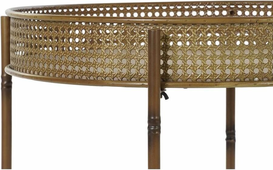 DKD Home Decor Bijzettafel Natuurlijk Metaal (59 x 59 x 50 cm)