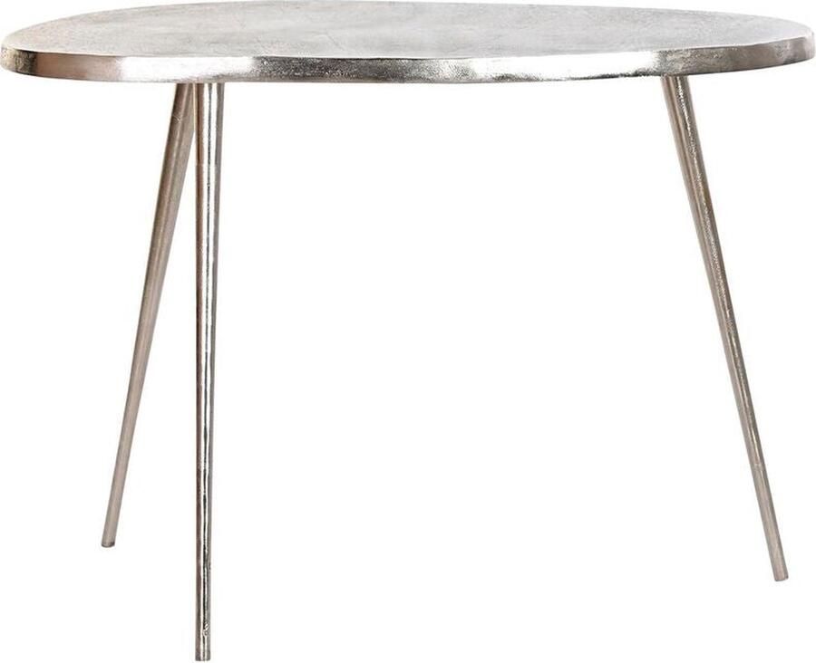 DKD Home Decor Bijzettafel 72 x 36 x 52 cm Zilverkleurig Aluminium