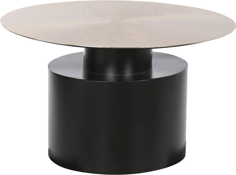 DKD Home Decor Bijzettafel 76 x 76 x 46 cm Zwart Gouden Ijzer